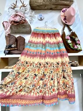 Beautiful GYPSY wide leg boho pants w shabby chic southwestern vibe